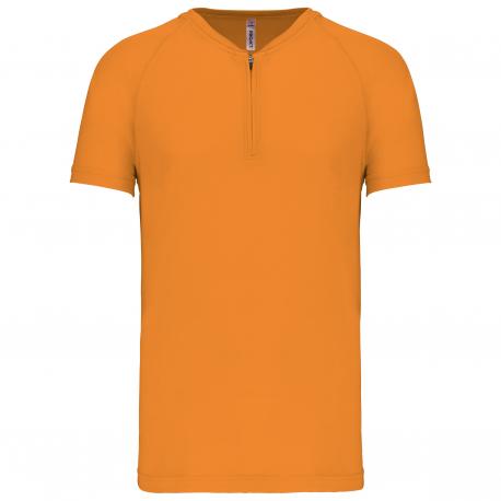 Camiseta deportiva 1/4 cremallera manga corta unisex
