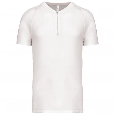 Camiseta deportiva 1/4 cremallera manga corta unisex