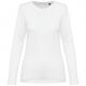 Camiseta supima® cuello redondo manga larga mujer Ref.TTPK303-BLANCO