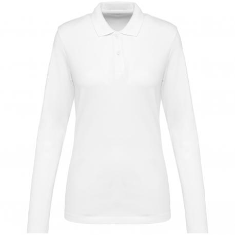 Polo supima® manga larga mujer