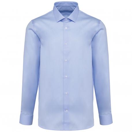 Camisa oxford pinpoint manga larga hombre