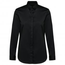 Camisa sarga manga larga mujer