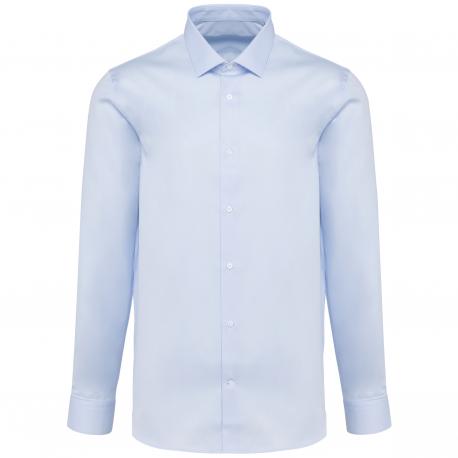 Camisa popelina manga larga hombre