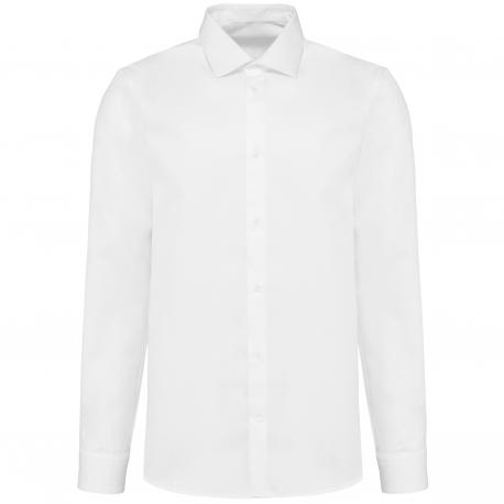 Camisa popelina manga larga hombre