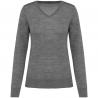 Jersey lana merina cuello de pico mujer