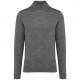 Jersey lana merina cuello vuelto hombre Ref.TTPK912-BREZO GRIS