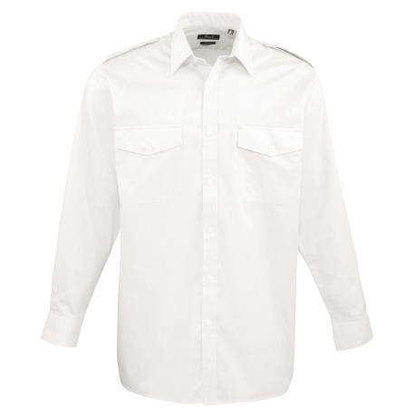 Camisa piloto manga larga hombre