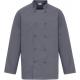 Chaqueta de cocina manga larga Ref.TTPR657-ACERO