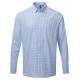 Camisa vichy con cuadros grandes Ref.TTPR252-AZUL CLARO/BLANCO