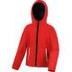 Chaqueta softshell capucha niños Ref.TTR224JY-NEGRO ROJO