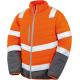 Chaqueta de seguridad de tacto suave Ref.TTR325M-NARANJA FLUORESCENTE/GRIS