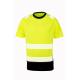 Camiseta de serguridad - material reciclado Ref.TTR502X-AMARILLO/NEGRO