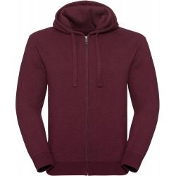 Sudadera authentic jaspeada capucha y cremallera
