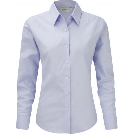 Camisa oxford manga larga mujer