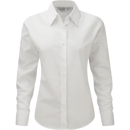 Camisa oxford manga larga mujer