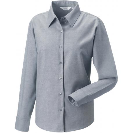 Camisa oxford manga larga mujer