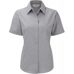 Camisa oxford manga corta mujer