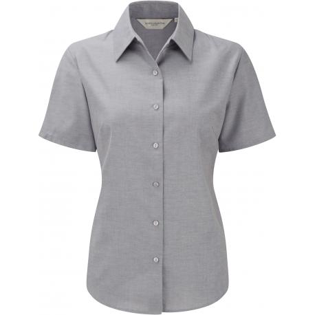 Camisa oxford manga corta mujer