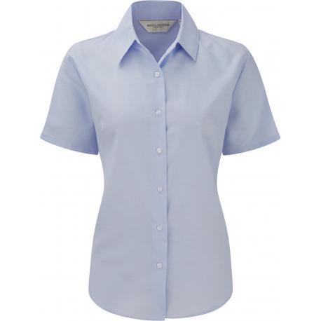 Camisa oxford manga corta mujer