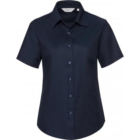 Camisa oxford manga corta mujer