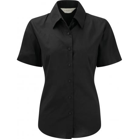 Camisa oxford manga corta mujer