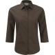 Camisa entallada mangas 3/4 mujer Ref.TTRU946F-CHOCOLATE