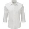 Camisa entallada mangas 3/4 mujer