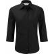 Camisa entallada mangas 3/4 mujer Ref.TTRU946F-NEGRO