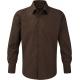 Camisa entallada manga larga hombre Ref.TTRU946M-CHOCOLATE