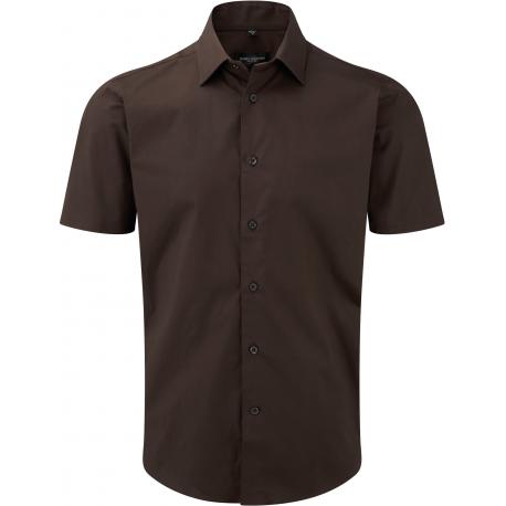 Camisa ajustada manga corta hombre