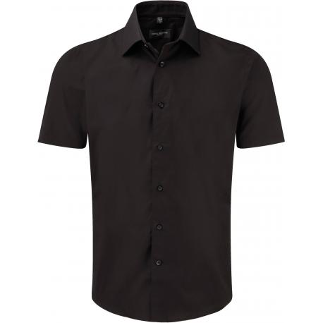 Camisa ajustada manga corta hombre
