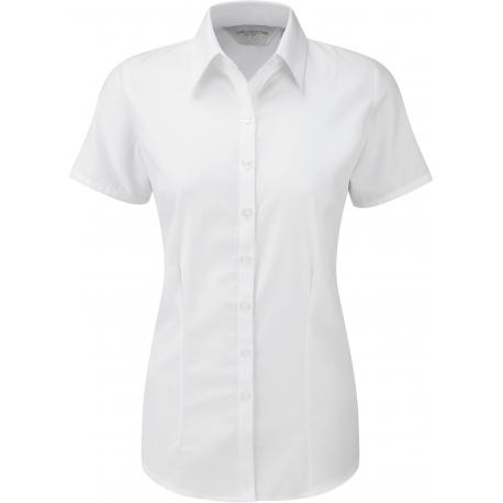 Camisa espiga manga corta mujer