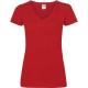 Camiseta valueweight cuello de pico mujer (61-398-0) Ref.TTSC61398-RED