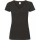 Camiseta valueweight cuello de pico mujer (61-398-0) Ref.TTSC61398-NEGRO
