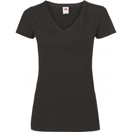 Camiseta valueweight cuello de pico mujer (61-398-0)