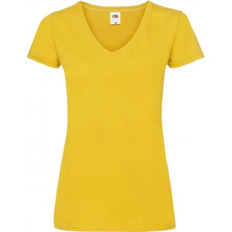 Camiseta valueweight cuello de pico mujer (61-398-0)
