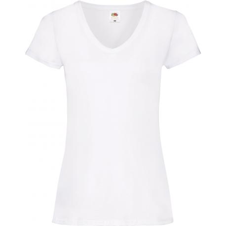 Camiseta valueweight cuello de pico mujer (61-398-0)