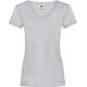 Camiseta valueweight cuello de pico mujer (61-398-0) Ref.TTSC61398-CUERO GRIS