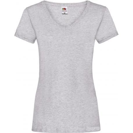 Camiseta valueweight cuello de pico mujer (61-398-0)