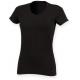 Camiseta Feel Good cuello de pico para mujer Ref.TTSK122-NEGRO