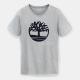 Camiseta de algodón orgánico brand Timberland Ref.TTTB0A2C2R-BREZO GRIS MEDIO