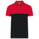 Polo bicolor ecorresponsable manga corta - unisex Ref.TTWK210-NEGRO/ROJO