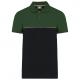 Polo bicolor ecorresponsable manga corta - unisex Ref.TTWK210-VERDE NEGRO/BOSQUE