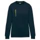 Sudadera day to day con bolsillo de cremallera contrastada Ref.TTWK403-MARINA/AMARILLO FLUORESCENTE