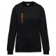 Sudadera daytoday con bolsillo a zip contraste - unisex Ref.TTWK403-NEGRO/NARANJA