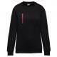 Sudadera daytoday con bolsillo a zip contraste - unisex Ref.TTWK403-NEGRO/ROJO