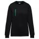 Sudadera daytoday con bolsillo a zip contraste - unisex Ref.TTWK403-BLACK/KELLY GREEN