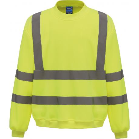 Sudadera alta visibilidad cuello redondo