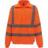 Sudadera alta visibilidad 1/4 cremallera