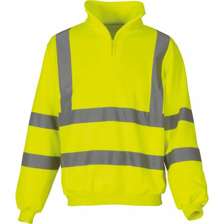 Sudadera alta visibilidad 1/4 cremallera